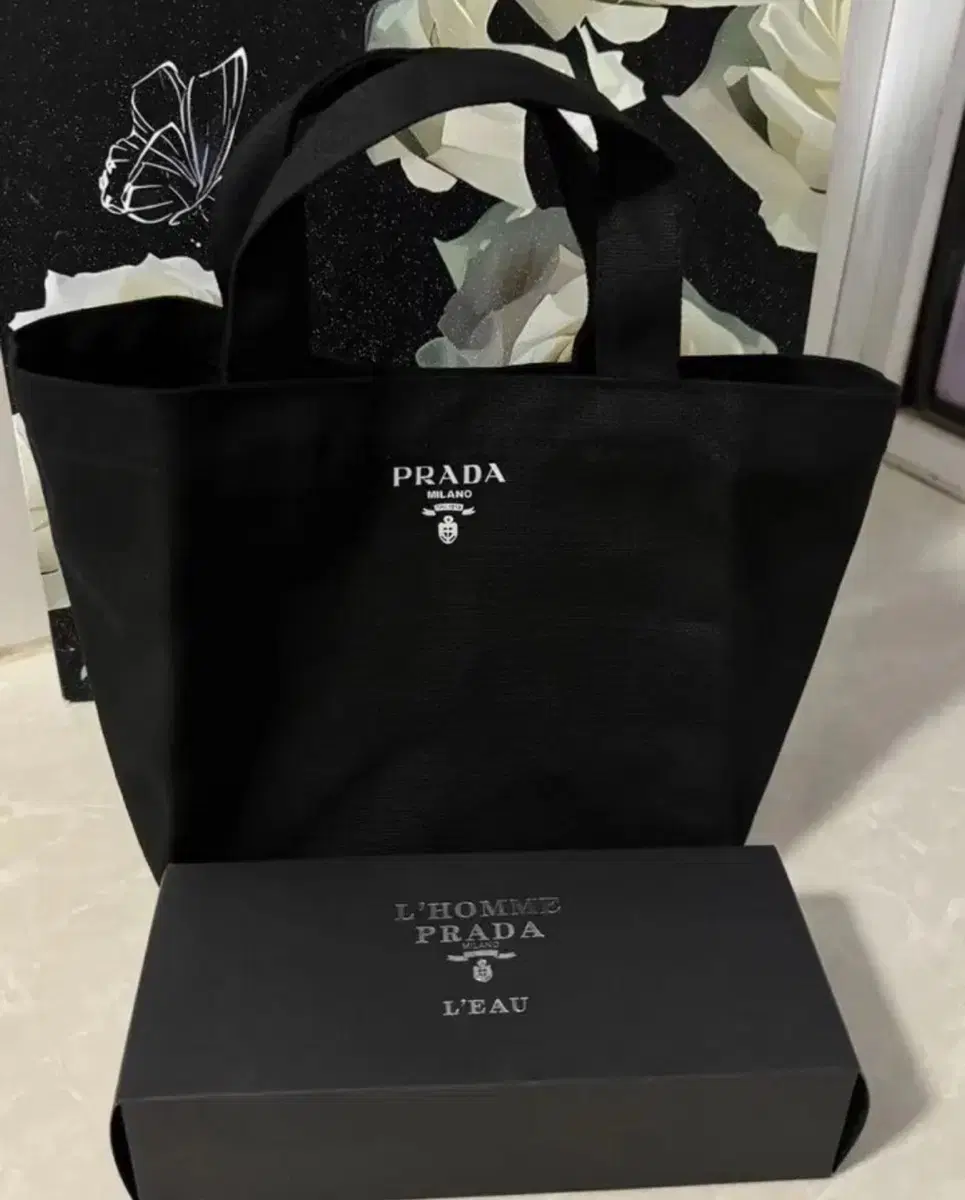 프라다뷰티 prada 토트 에코백 패브릭가방